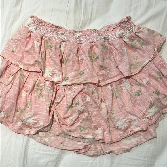 Pink Floral Ruffled Skirt - Picture 1 of 1